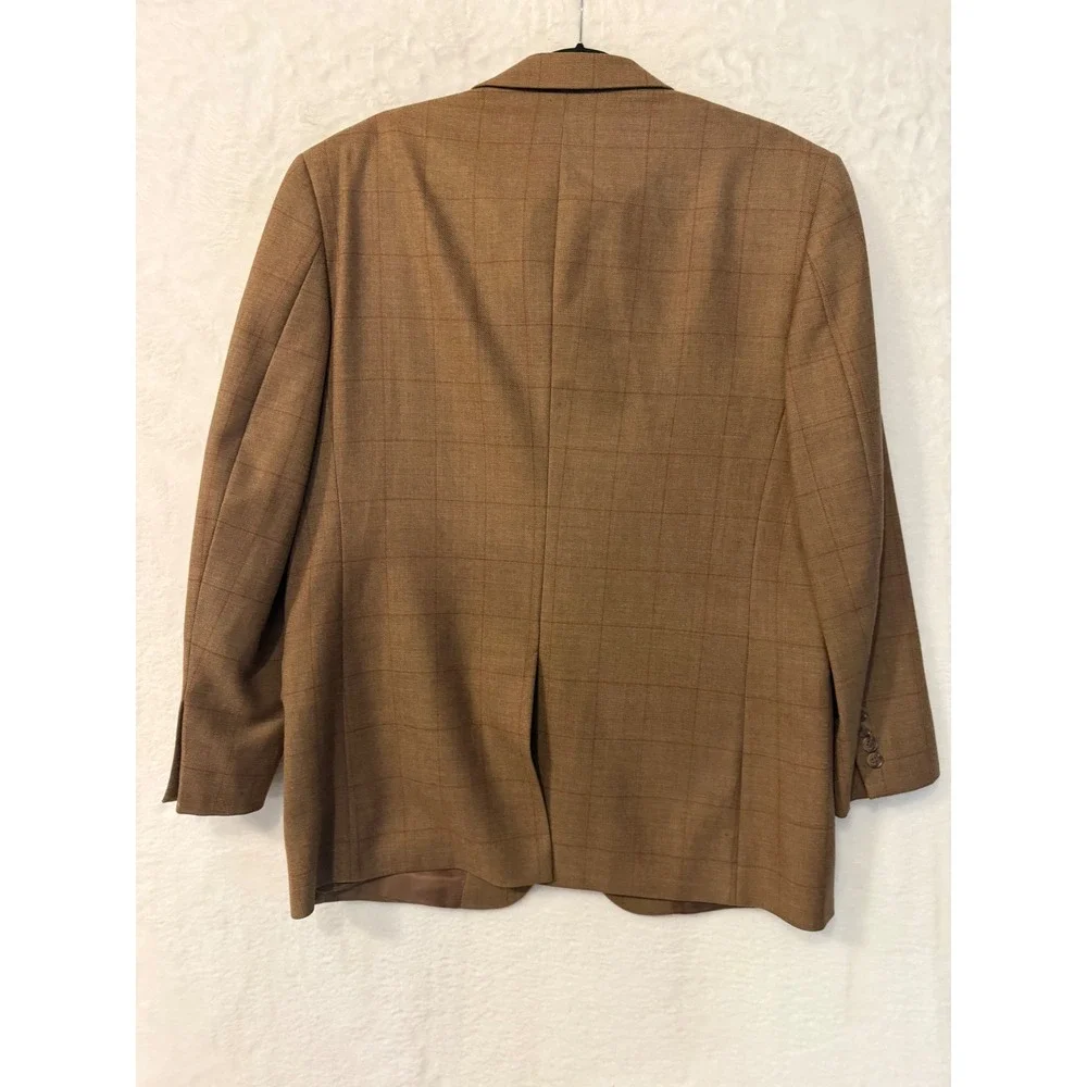 Jos. A. Bank Signature Collection Brown Windowpane 100% Wool Blazer 42R Gordon